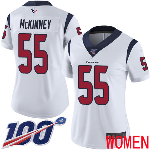 Houston Texans Limited White Women Benardrick McKinney Road Jersey NFL Football #55 100th Season Vapor Untouchable